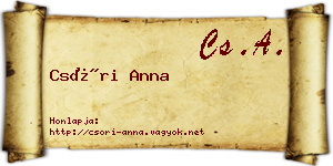 Csóri Anna névjegykártya
