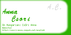 anna csori business card